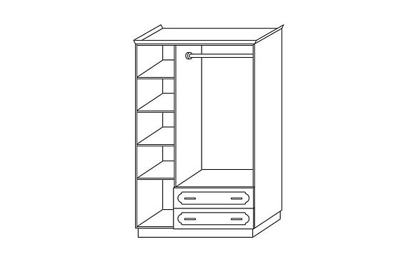 Шкаф Палермо (бук), 3 створки 3 (фото)